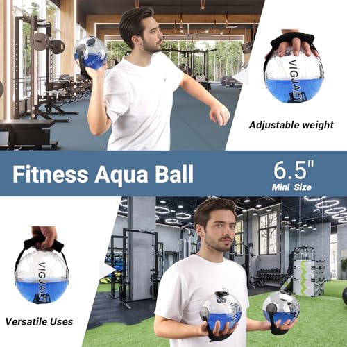 Small & Large Aqua Ball Bundle | Unpredictable Resistance for Engaging Stabilizer Muscles | Portable Workout Equipment for Home, Travel, Athletes & Beginners