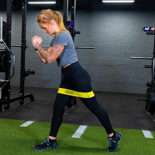Serious Steel Fitness Fabric Mini Loop Non-Slip Resistance Band Set | Warm-Up, Physical Therapy, Glute Training, Speed and Agility Exercise Bands - color: Level 1 - X-Light (Yellow)