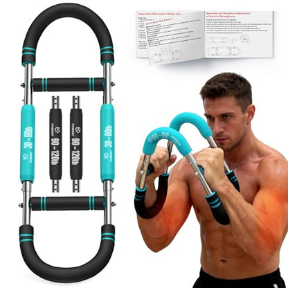FitBeast Twister Arm Trainer, 4 Progressive Resistance Levels (30-120 lbs), 4-Spring Adjustable Arm & Chest Workout Equipment, Upper Body Strength Training Equipment for Home Gym