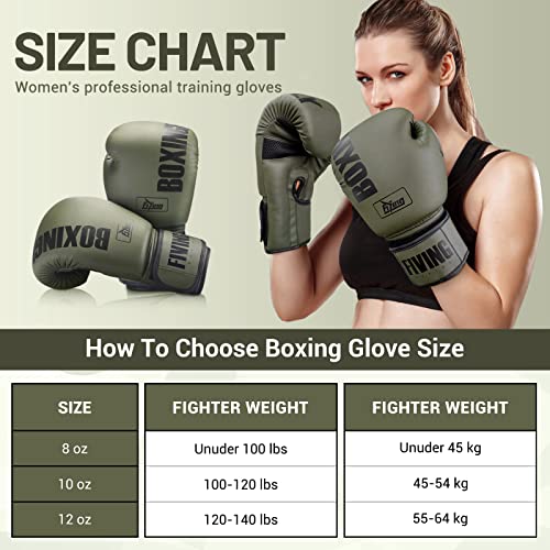 Boxing Gloves for Women - color: New Green, size: 14oz