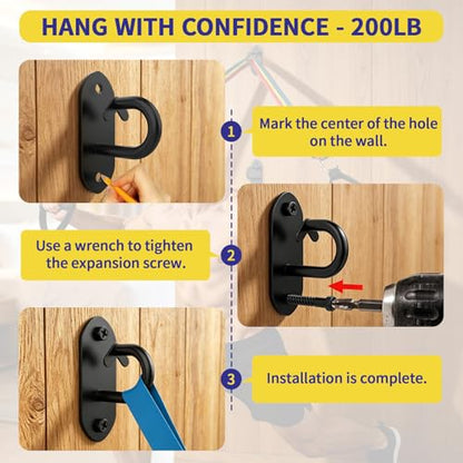 GPANDAG 3 Pack Resistance Band Wall Anchor