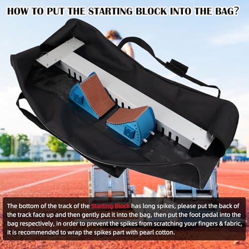 37.4in Foldable Duffle Bag Fits Starting Blocks with an Overall Length of Less Than 35 Inches Extra Large Travel DuffelTote GymBag with Zippers and Handles Sports Oxford Cloth Bags - style: 37.4in for Starting Blocks