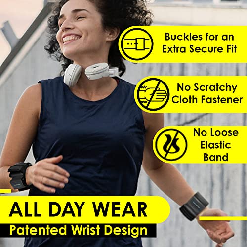 Adjustable 1 LB Wrist Weights Set of 2 Wrist Weights Removable Weighted Pegs Wearable Weights Perfect for Zumba, Dance, Pilates, Walking, Toning, Barre, Yoga, Cardio