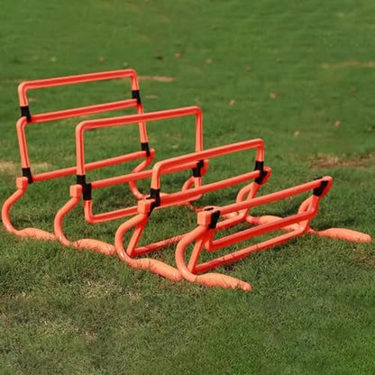 5 Pieces Agility Hurdles Training Speed Hurdles Obstacle Rack Foldable PVC Adjustable Height Lightweight Portable Suitable for Fitness Coaching Childr
