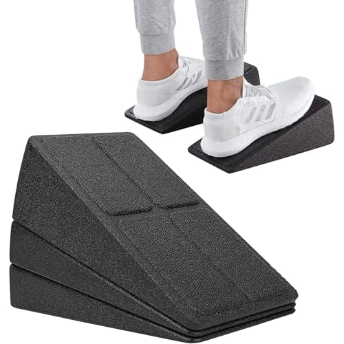 3-Piece Slant Board Calf Stretcher Set, EPP Foam Squat Wedge for Calf Stretching, Foot Stretcher & Ankle Mobility Board with Anti-Slip Base for Home Training