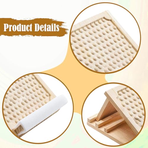 Yiju Slant Board Wooden Calf Stretcher Adjustable Leg Stretch Ankle Exercise Training Equipment Foot Incline Board with Sturdy Triangular Frame and Raised