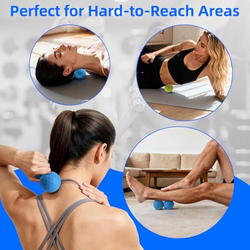 Peanut & Spiky Ball Set for Physical Therapy Blue - color: Bright Blue