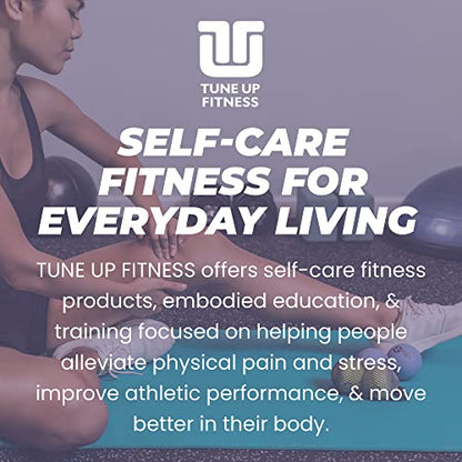 YOGA TUNE UP® Therapy Balls in Tote by Tune Up Fitness - Massage Balls for Trigger Point, Pressure Point & Myofascial Release - Use as Single or Peanut Ball for Pain Relief & Relaxation (Aqua Blue)