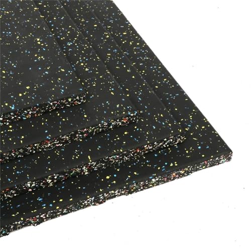 4 Pack Interlocking Tile 20" x 20”x 1”Heavy Duty Rubber Flooring Mat Anti-Vibration Anti-Slip Exercise Mats for Gym Equipment and Cushion for Workouts, Cover 11.12 Sq.Ft…