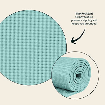 Retrospec Pismo Yoga Mat w/Nylon Strap for Men & Women - Non Slip Exercise Mat for Yoga, Pilates, Stretching, Floor & Fitness Workouts, .5mm Thick, Easy to Clean