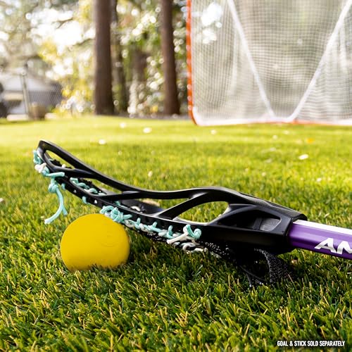 Franklin Sports Lacrosse Balls - Official Size Lax Balls for Practice - Rubber 63mm Outdoor Lacrosse Balls - Great for Muscle Massage Therapy + Yoga - White + Yellow