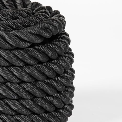 Titan Fitness Battle Rope 30ft x 2in, Poly Dacron Heavy Rope for Home Gym Conditioning Workouts, Cross-Train, Strength Training Exercises