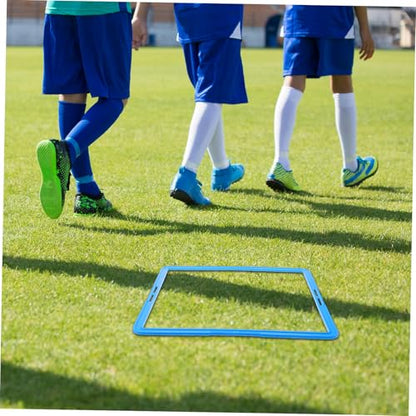 6pcs Portable Soccer Training Rings Agility Squares for Football Speed and Agility Training Equipment Goal Ring Lawn for Football