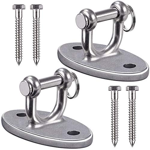 Wall Ceiling Mount Bracket for Suspension Strap Trainer, 2800lb Capacity, Body Weight Strength Training Systems, Aerial Yoga Swing, Resistance Band,Hammock,Battle Rope, Boxing Equipment - color: 2Pcs detachable hook