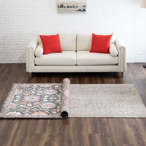 Mohawk Home Non Slip Rug Pad 2' 6" x 4'- 1/4" Thick Felt + Latex Rubber Gripper - Dual Surface Cushion for Hardwood, Carpet, Tile Floors, Made in USA - size: 2'6" x 4' (Rectangular), style: 1/4 Inch Dual Surface Rug Pad