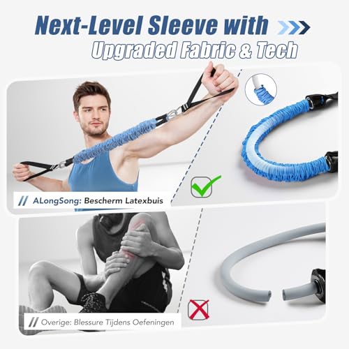 Upgraded Pilates Bar Kit with Resistance Bands Natural Latex for Women & Men, Heavy-Duty Stainless Steel Multifunctional Yoga Pilates Stick for Home Gym Exercise Fitness Equipment Full-Body Workouts