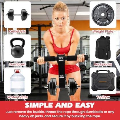 Forearm Strengthener and Wrist Roller with Thick Grip & Adjustable Strap, Ideal for Grip Strength Training, Muscle Building and Rehabilitation