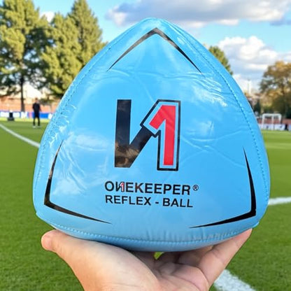 ONEKEEPER Soccer Reflex & Reaction Ball - White, Orange, Blue, Pink, and Fluo Yellow, Agility and Coordination Training for Kids and Juniors (Pump Not Included)