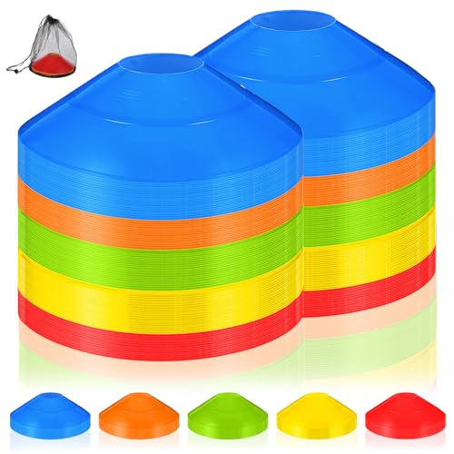 120 Pack Agile Soccer Cones with Portable Bags & Brackets, Sports Cones, Cone Sport, Agile Soccer Cone Used for Football Training