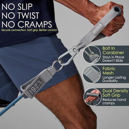 EQYP Power Tube Resistance Bands with Handles – Multi-Pack Exercise Bands for Home Workouts - size: 20lbs-50lbs