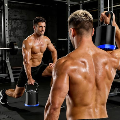 Adjustable Kettlebell，6-in-1 Quick Change Adjustable Kettlebell Set (6.5-40 LBS) for Home Gym - Space-Saving Design with Scratch-Resistant Rubber Base to Protect Floors, Two-Way Rotating Handle for Full Body Workouts