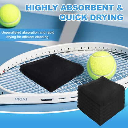 6 Pack Bamboo Fiber Washcloths Face Towels for Body - color: Black