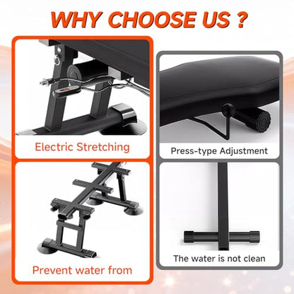Electric Decompression Table Full Body Traction & Stretch Machine for Lumbar Stretching,for Lower Back Pain Relief, Back Stretcher Machine, Stretches The Back, Ankle, Knee, and Hip