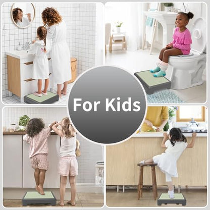 One Step Stool for Adults, Noctilucent Bed Step Stools, 650 LBS Capacity, Non-Slip Safety Step Platform Indoor and Outdoor for Seniors, Wide Step Stools Elderly Assistance at Night