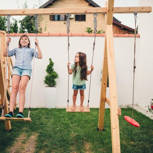 SELEWARE Porch Swing Hanging Kit Stainless Steel Swing Hangers with Spring - color: 180° Swing Hanger With Spring (2 Pack)