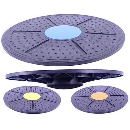 TOYANDONA Anti-Slip Wobble Balance Board for Yoga Home Use Professional Standing Plate in Random Colors Stability Trainer for Adults Boys and Girls Fitness Balance Training Device