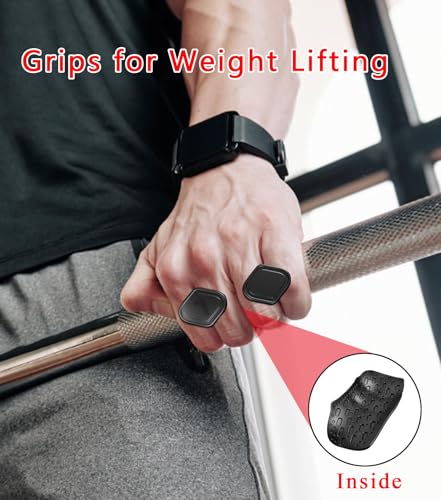 2 Pair Weight Lifting Grips for Men Women, Ergonomics Workout Silicone Gym Grips Pads for Palm Protection, for Weight Lifting, Pull-Ups, Gym Training and Exercise