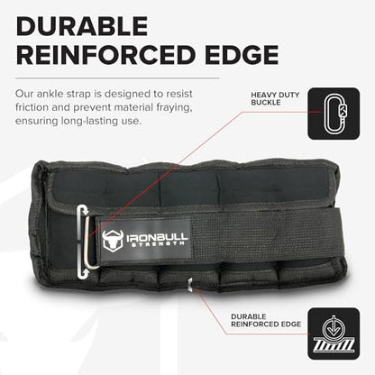 Adjustable Ankle Weights (10lbs/Pair) - Weighted Ankle Weight for Walking, Gym and Exercise - 2, 4, 6, 8, 10 LB Leg Weight Set with Straps for Women and Men - 1-5 lbs Each Ankle Adjustable for Weight Lifting - color: Black
