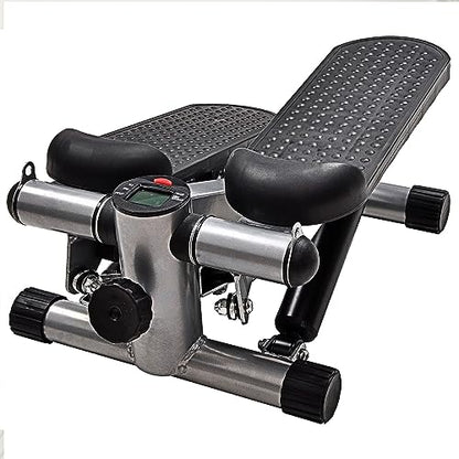 BalanceFrom Mini Stepper Exercise Machine, 300 Pound Weight Capacity – Compact Home Gym Equipment with Resistance Bands, LCD Monitor, Adjustable Height, and Non-Slip Footplates