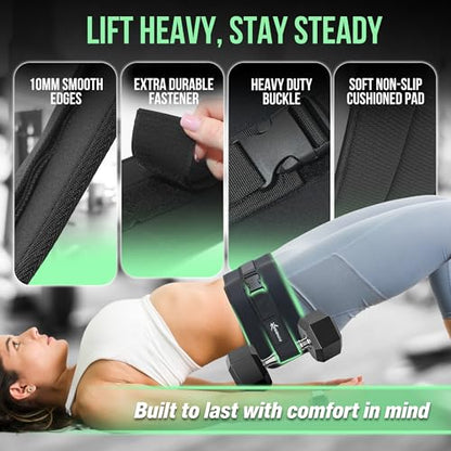 Premium Hip Thrust Belt for Dumbbells Heavy, Hip Thrust Band for Weights, Glutes, Booty Belt Ideal for Workout, Weighted Belt for Women, Dumbbell Strap for Hip Thruster, Waist Weight Belt
