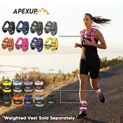 Adjustable Ankle Weights for Women and Men, Modularized Leg Weight Straps for Yoga, Walking, Running, Aerobics, Gym, Physical Therapy