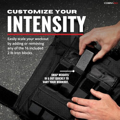 Weighted Vest for Men | Adjustable Weight Vest with Removable Iron Weights | Heavy Duty Workout Vests for Walking, Running, CrossFit, Strength Training, Rucking & Calisthenics | 35lbs & 44lbs
