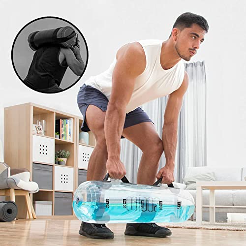Water Weights Aqua Bag, Workout Sandbag Alternative Strength Training Sand Bag Portable Stability Fitness Equipment – Ultimate Core and Balance Training for Home Gym – 33 LBS