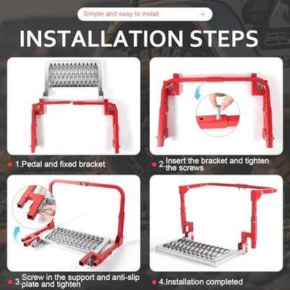 Heavy Duty Folding Tire Step for Truck SUV RV, Adjustable Tire Mounted Step