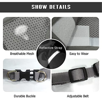 Dog Harness and Leash Set for Walking, Soft Mesh Adjustable Easy Control Lightweight Cat Vest Harnesses with Reflective Strips, Escape Proof Small Dogs Cats Vests