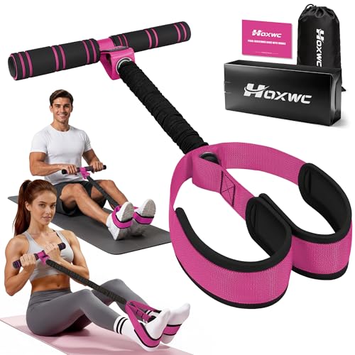 Multifunction Pedal Resistance Band with Handle, 50LBS Foot Pedal Resistance Bands for Core/ABS, Arm, Waist, Abdomen, Leg Workout, Portable Sit Up Exercise Equipment for Women