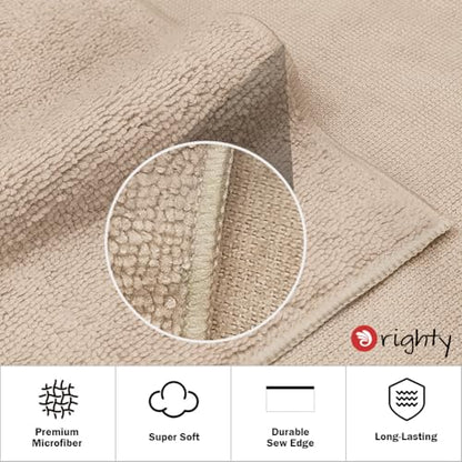 Orighty 6-Pack Brown Hand Towels, 16x28 inch Microfiber Gym Towels - color: Brown, size: Pack of 6