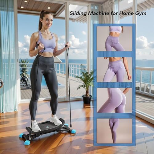 Balance Board,2026 New all motion exerciser,Portable Ski Balancing Machine with Lcd Monitor and Elastic Bands,Adjustable Intensity/Non-Slip Ma Pedal, Silent Exercise for Home