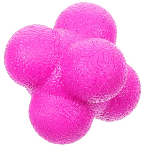 SOLUSTRE Hexagonal Reaction Ball 7cm Purple High Difficulty Silicone Agility Training Ball for Speed, Reflex, and Sports Fitness Exercises