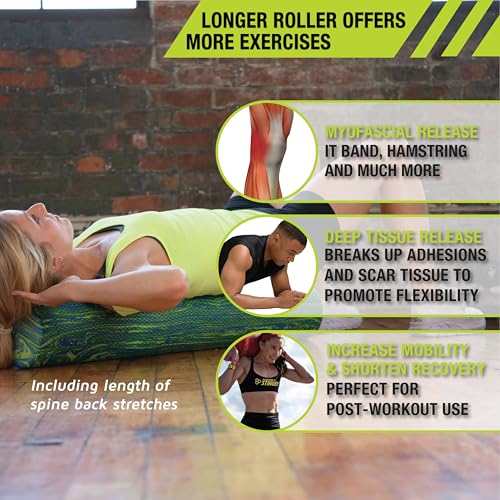 Pro-Tec Athletics EVA Bold Foam Roller 6"x35", Green Blue Marble, One Size
