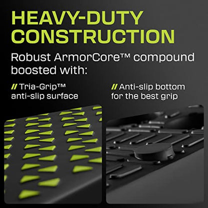 Flexelent Squat Wedge Block Pair - Heel Elevated Squat Wedge for Deeper Squats, Heavy Lifting and Better Form - 17° Angle Exercise Wedges, Slant Board for Squats with Carry Backpack