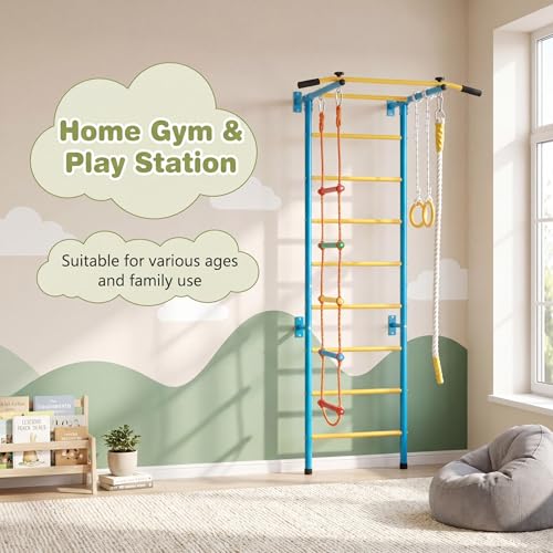 GLACER 5 in 1 Swedish Ladder, Indoor Jungle Gym with Pull Up Bar - style: 5 In 1