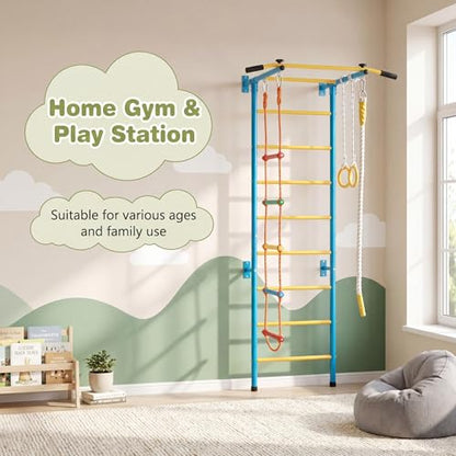 GLACER 5 in 1 Swedish Ladder, Indoor Jungle Gym with Pull Up Bar - style: 5 In 1