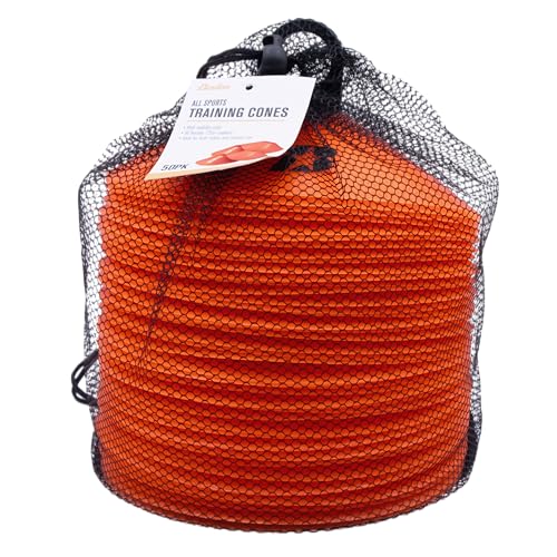 Baden | Flexible & Durable 7.25" Training Cones | Indoor/Outdoor All Sports | Orange