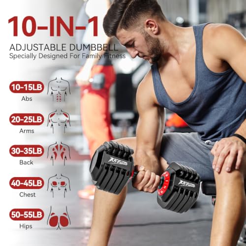 Adjustable Dumbbell Set of 2, 50/100/110lbs Free Weights Dumbbell Set - size: 50LBS Pair -C
