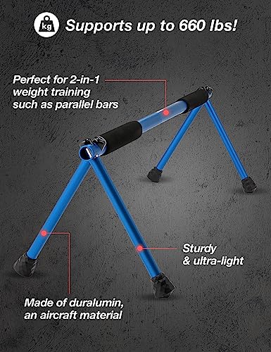 Push Up Bar – Folding Dip Bar for Home Workout, Lightweight & Portable Strength Training Equipment for Men & Women, Indoor & Outdoor Use (Hawk)